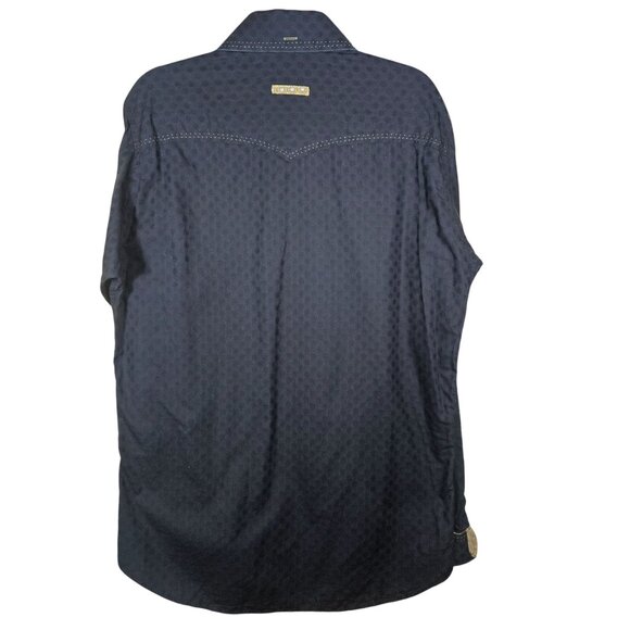 Bogosse Men’s Button Down Shirt Navy 6 Quiet Luxury Dark Academia Minimalist - Picture 3 of 13